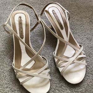 White strappy sandals